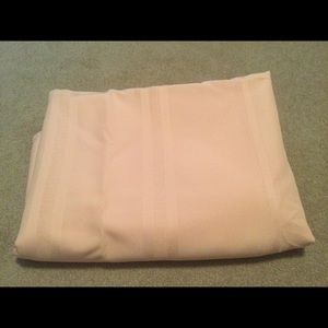 Rectangular/Oblong Peach Linen Striped Tablecloth